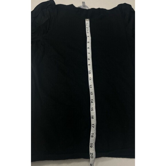 Neiman Marcus The Cashmere Collection Black Silk Long Sleeve (L) Career Classy - Picture 8 of 15